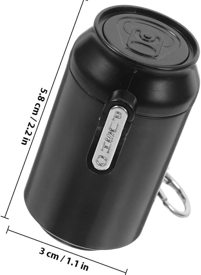 صينية جيب محمولة بسدادة محكمة الإغلاق لمنع التسرب، حاملة سجائر للسفر سهلة التنظيف باللون الأسود - Image 2